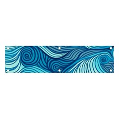 Ocean Waves Sea Abstract Pattern Water Blue Banner And Sign 4  X 1  by danenraven