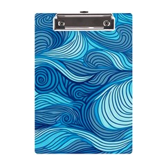 Ocean Waves Sea Abstract Pattern Water Blue A5 Acrylic Clipboard by danenraven