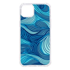 Ocean Waves Sea Abstract Pattern Water Blue Iphone 14 Plus Tpu Uv Print Case by danenraven