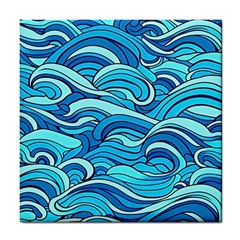 Pattern Ocean Waves Blue Nature Sea Abstract Tile Coaster by danenraven