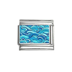 Pattern Ocean Waves Blue Nature Sea Abstract Italian Charm (9mm) by danenraven