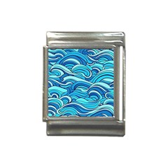 Pattern Ocean Waves Blue Nature Sea Abstract Italian Charm (13mm) by danenraven