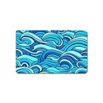 Pattern Ocean Waves Blue Nature Sea Abstract Magnet (Name Card) Front