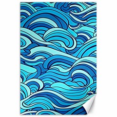 Pattern Ocean Waves Blue Nature Sea Abstract Canvas 20  X 30  by danenraven