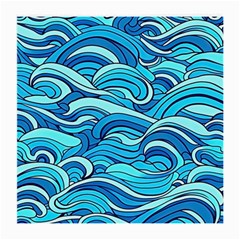 Pattern Ocean Waves Blue Nature Sea Abstract Medium Glasses Cloth (2 Sides) by danenraven