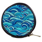 Pattern Ocean Waves Blue Nature Sea Abstract Mini Makeup Bag Front