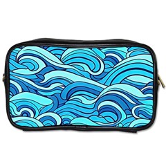 Pattern Ocean Waves Blue Nature Sea Abstract Toiletries Bag (two Sides) by danenraven