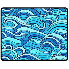 Pattern Ocean Waves Blue Nature Sea Abstract Fleece Blanket (medium) by danenraven