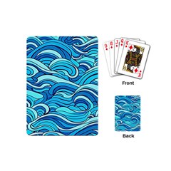 Pattern Ocean Waves Blue Nature Sea Abstract Playing Cards Single Design (mini)