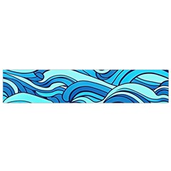 Pattern Ocean Waves Blue Nature Sea Abstract Small Premium Plush Fleece Scarf