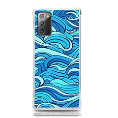 Pattern Ocean Waves Blue Nature Sea Abstract Samsung Galaxy Note 20 Tpu Uv Case by danenraven