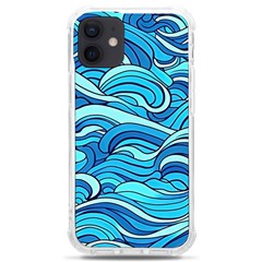 Pattern Ocean Waves Blue Nature Sea Abstract Iphone 12 Mini Tpu Uv Print Case	 by danenraven