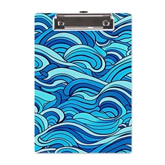 Pattern Ocean Waves Blue Nature Sea Abstract A5 Acrylic Clipboard by danenraven