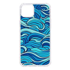 Pattern Ocean Waves Blue Nature Sea Abstract Iphone 14 Plus Tpu Uv Print Case by danenraven