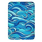 Pattern Ocean Waves Blue Nature Sea Abstract Rectangular Glass Fridge Magnet (4 pack) Front