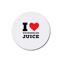 I Love Watermelon Juice Rubber Coaster (round) by ilovewhateva