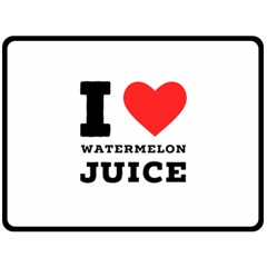 I Love Watermelon Juice Fleece Blanket (large) by ilovewhateva