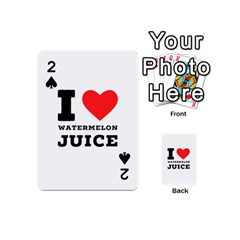 I Love Watermelon Juice Playing Cards 54 Designs (mini) by ilovewhateva