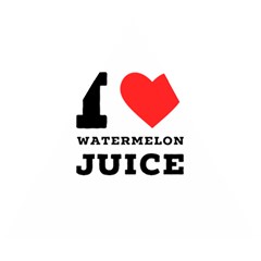 I Love Watermelon Juice Wooden Puzzle Triangle by ilovewhateva