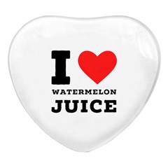 I Love Watermelon Juice Heart Glass Fridge Magnet (4 Pack) by ilovewhateva