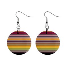 Neopolitan Horizontal Lines Strokes Mini Button Earrings by Bangk1t