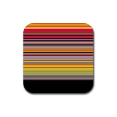 Neopolitan Horizontal Lines Strokes Rubber Coaster (square) by Bangk1t