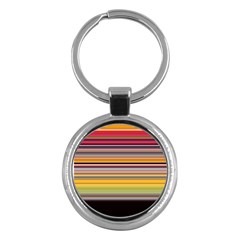 Neopolitan Horizontal Lines Strokes Key Chain (round) by Bangk1t