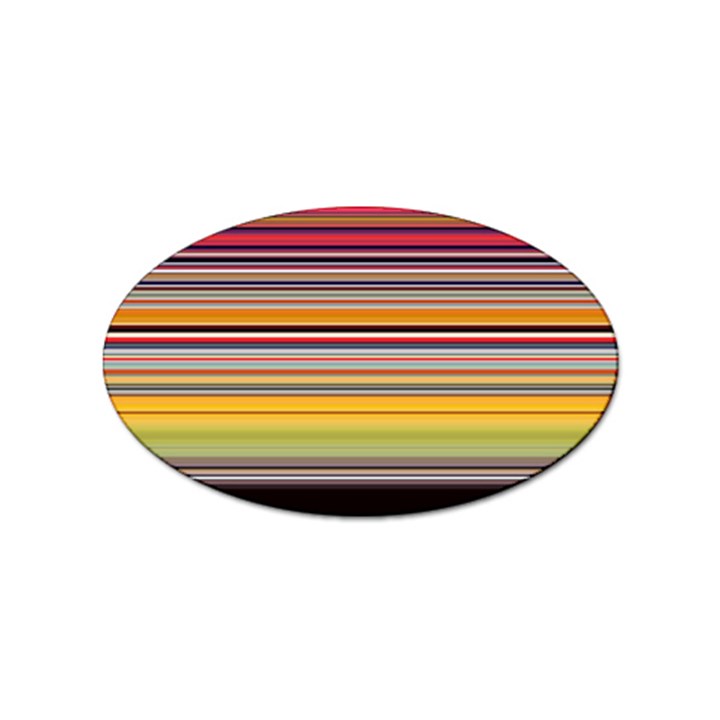 Neopolitan Horizontal Lines Strokes Sticker Oval (10 pack)