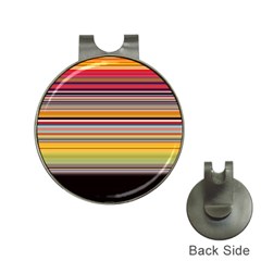 Neopolitan Horizontal Lines Strokes Hat Clips With Golf Markers