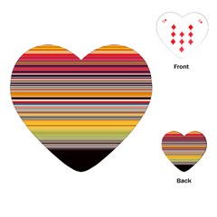 Neopolitan Horizontal Lines Strokes Playing Cards Single Design (heart)