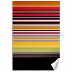 Neopolitan Horizontal Lines Strokes Canvas 12  X 18  by Bangk1t