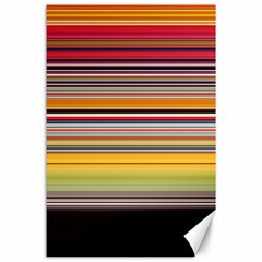 Neopolitan Horizontal Lines Strokes Canvas 24  X 36 