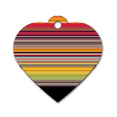 Neopolitan Horizontal Lines Strokes Dog Tag Heart (two Sides) by Bangk1t