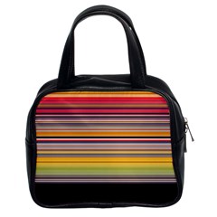 Neopolitan Horizontal Lines Strokes Classic Handbag (two Sides) by Bangk1t