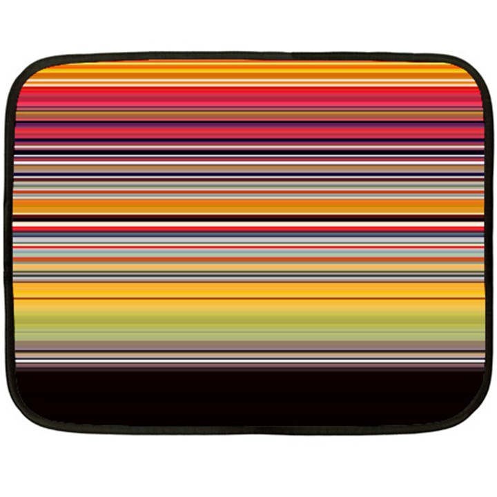 Neopolitan Horizontal Lines Strokes Fleece Blanket (Mini)