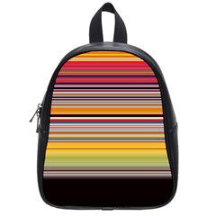 Neopolitan Horizontal Lines Strokes School Bag (small)