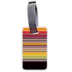 Neopolitan Horizontal Lines Strokes Luggage Tag (one Side) by Bangk1t