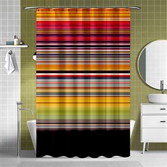 Neopolitan Horizontal Lines Strokes Shower Curtain 48  X 72  (small) 