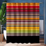 Neopolitan Horizontal Lines Strokes Shower Curtain 60  x 72  (Medium)  60 x72  Curtain