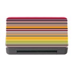 Neopolitan Horizontal Lines Strokes Memory Card Reader with CF Front