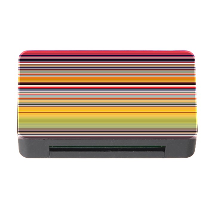 Neopolitan Horizontal Lines Strokes Memory Card Reader with CF