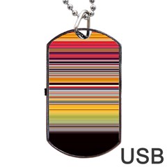 Neopolitan Horizontal Lines Strokes Dog Tag Usb Flash (two Sides) by Bangk1t