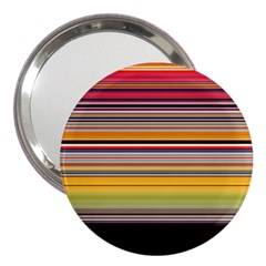 Neopolitan Horizontal Lines Strokes 3  Handbag Mirrors