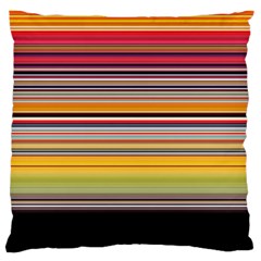 Neopolitan Horizontal Lines Strokes Standard Premium Plush Fleece Cushion Case (one Side) by Bangk1t