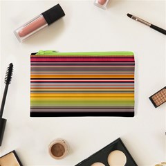 Neopolitan Horizontal Lines Strokes Cosmetic Bag (xs) by Bangk1t