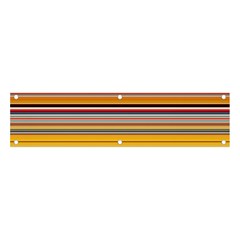 Neopolitan Horizontal Lines Strokes Banner And Sign 4  X 1  by Bangk1t