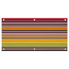 Neopolitan Horizontal Lines Strokes Banner And Sign 4  X 2  by Bangk1t