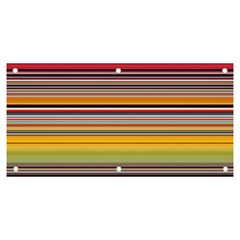 Neopolitan Horizontal Lines Strokes Banner And Sign 6  X 3  by Bangk1t