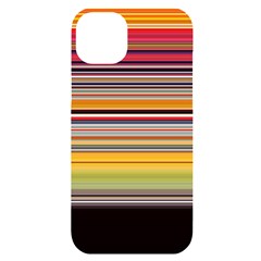 Neopolitan Horizontal Lines Strokes Iphone 14 Plus Black Uv Print Case