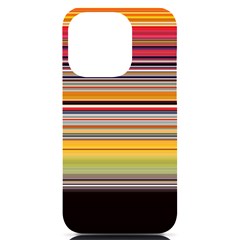 Neopolitan Horizontal Lines Strokes Iphone 14 Pro Black Uv Print Case